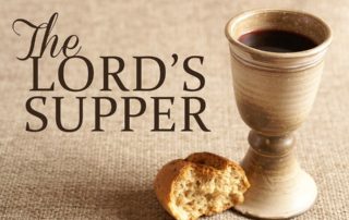 the Lord's Supper with picture of cup and bread